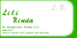 lili minda business card